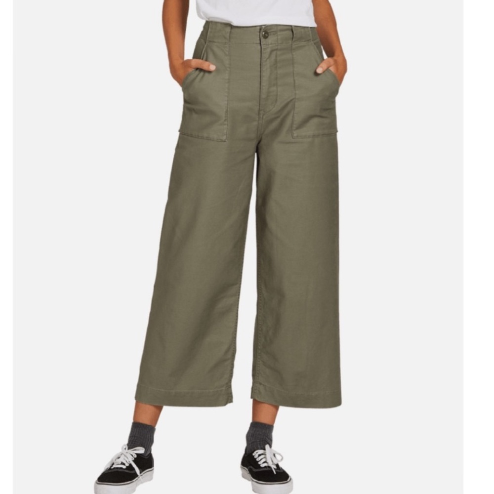 Volcom Army Whaler Wide Leg Crops